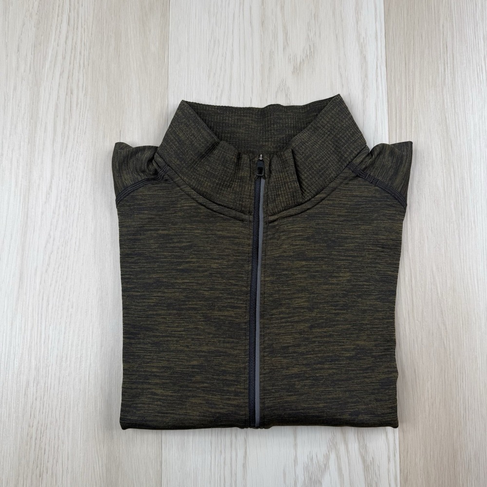 Lululemon Metal Vent Tech 1/4 Zip Performance Pullover Training Mens Large Green